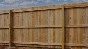 Timber fencing installed